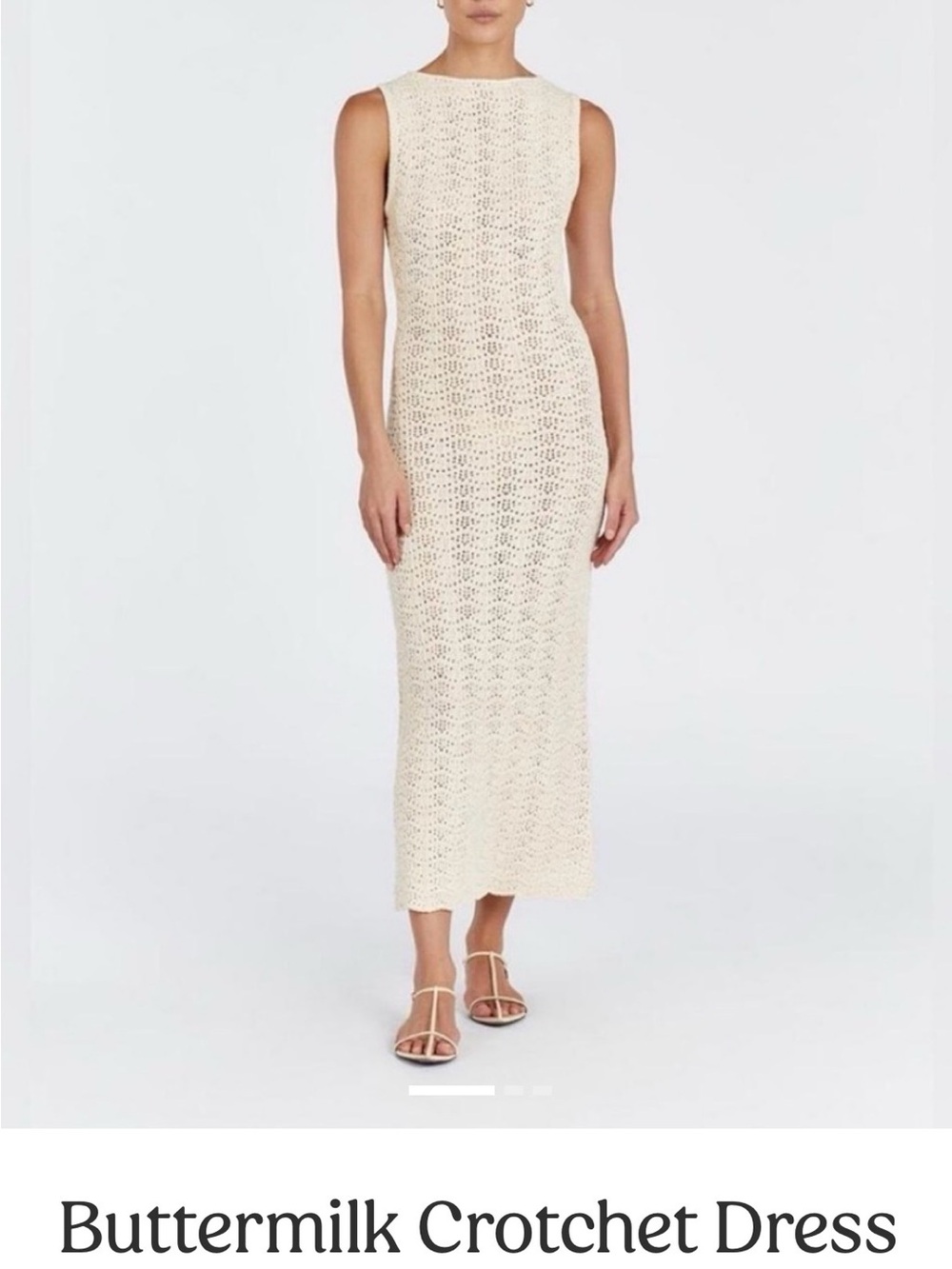DISSH Buttermilk Crochet Maxi Dress